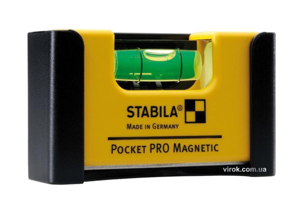 STABILA Рівень - міні Pocket PRO Magnetic магнітний : 7 х 2 х 4 см, 1 капсула, кріп-чохол | 17953