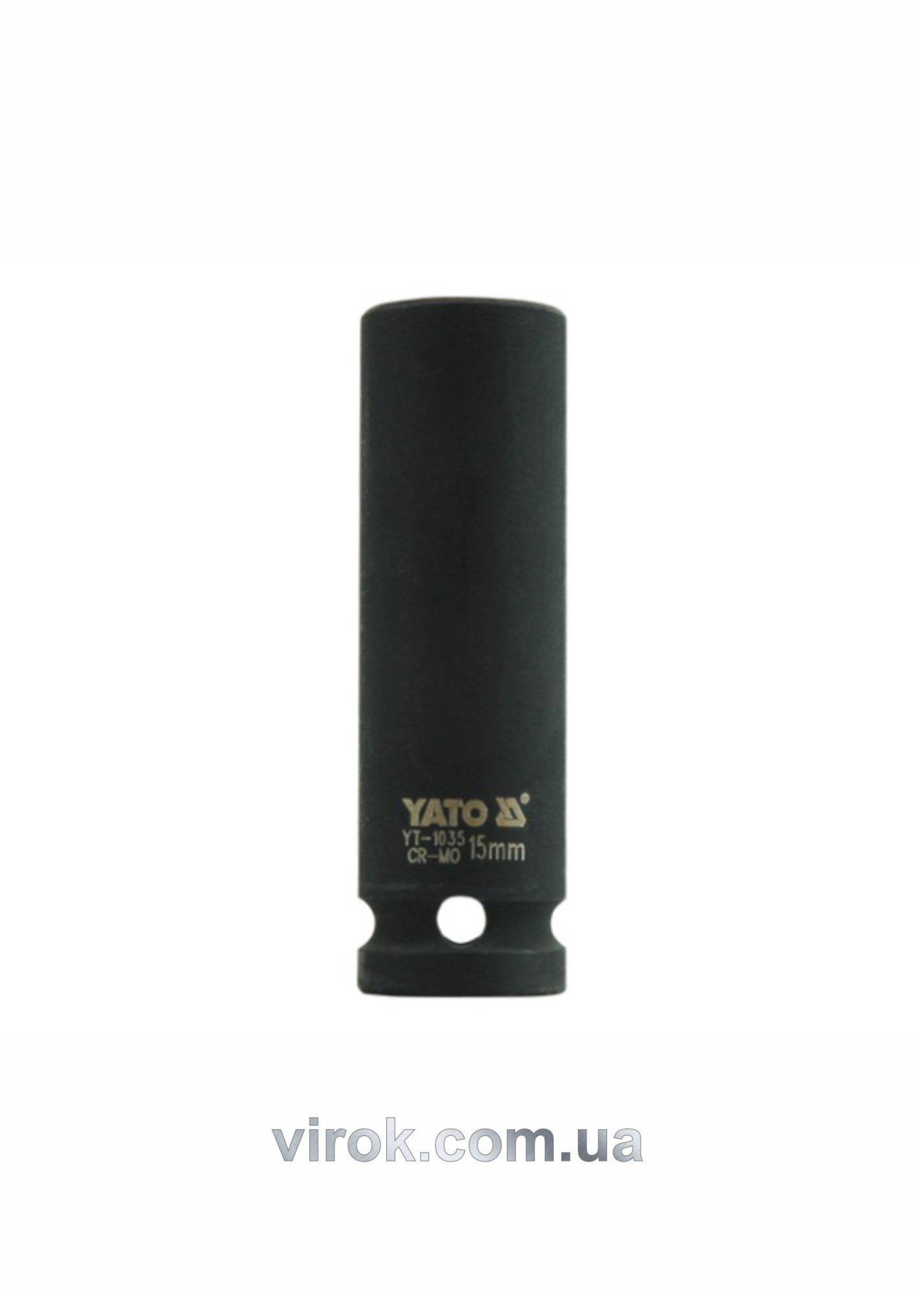 YATO Головка торцева ударна 6-гранна YATO : подовжена, квадрат 1/2", М= 15 мм, L= 78 мм  | YT-1035