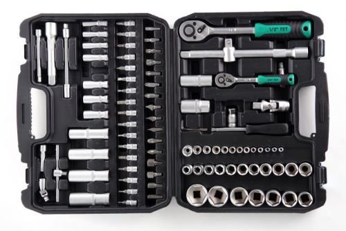 Набор насадок (инструментов) торцевых c трещоткой CrV 1/4, 1/2 (72Т) (94шт)