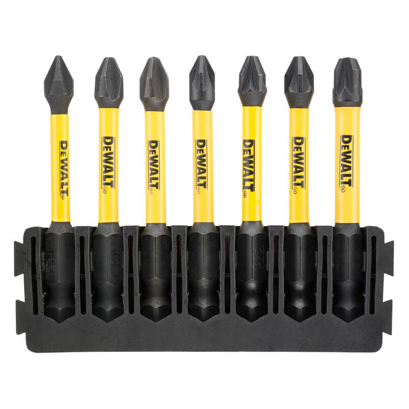 Касета з бітами DeWALT FlexTorq, L = 57 мм, біти Рh1, Рh2 - 2 шт, Рz1, Рz2 - 2шт.Рz3