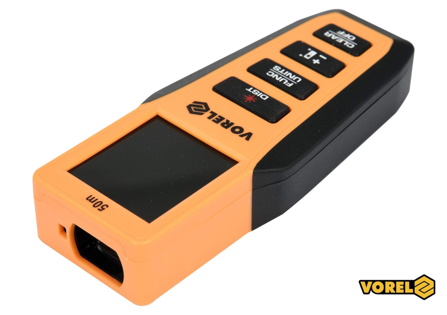 VOREL Дальномір лазерний : 0.2-50 м, точність ± 2 мм, 8 режимів, живлення- 2 x AAA (3 В)  | 81791