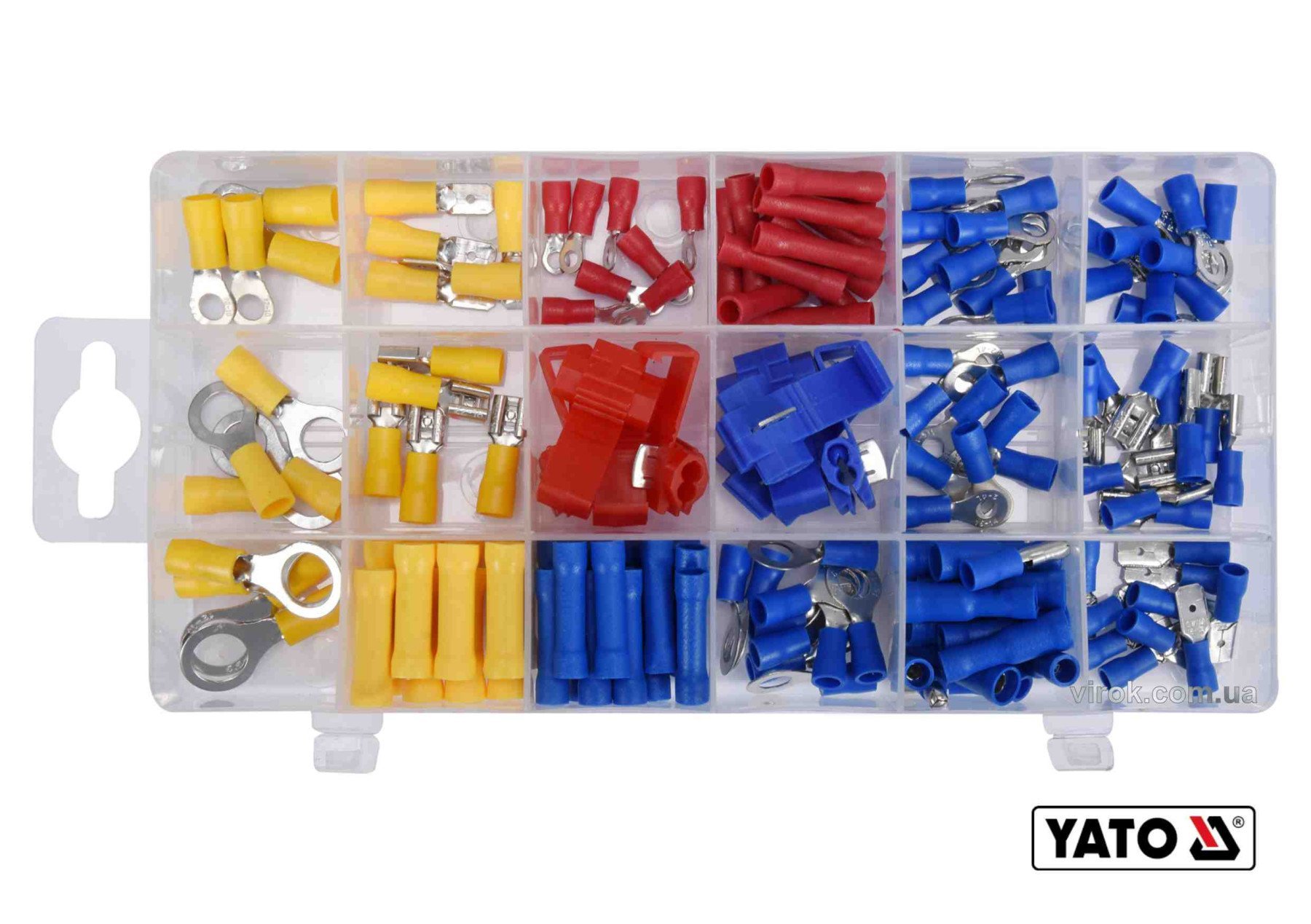 YATO Набір електричних роз'ємів з ізоляцією YATO : 160 шт, в футлярі  | YT-06891