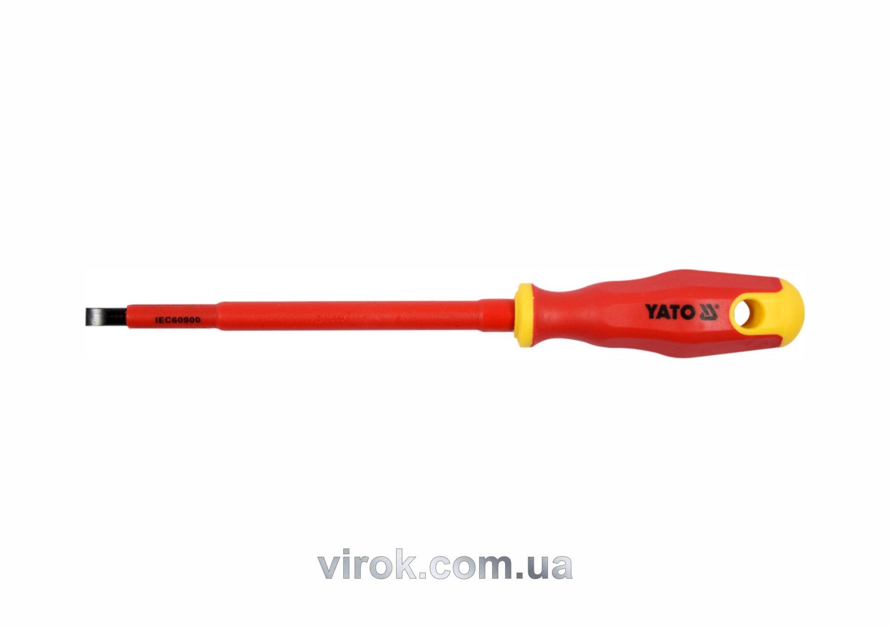 YATO Викрутка плоска діелектрична ізольована YATO : шліц SL6,5 x 150 мм. VDE до 1000V  | YT-2819