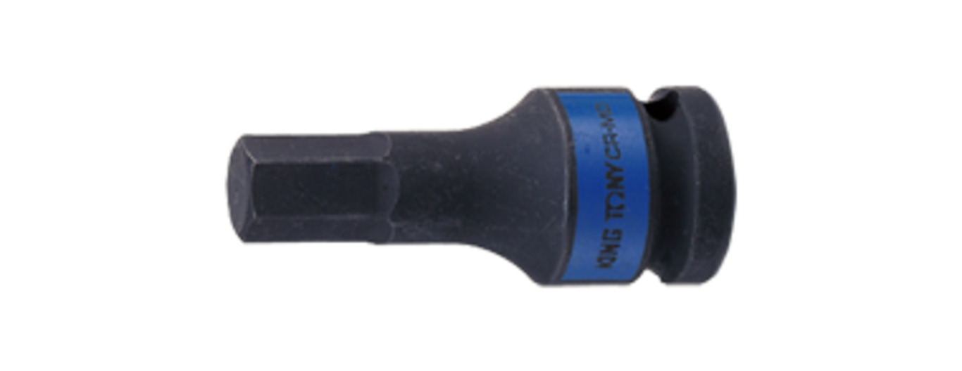 KING TONY Шестигранник ударный в головке 1/2" 60mm DR*8mm | 405508M