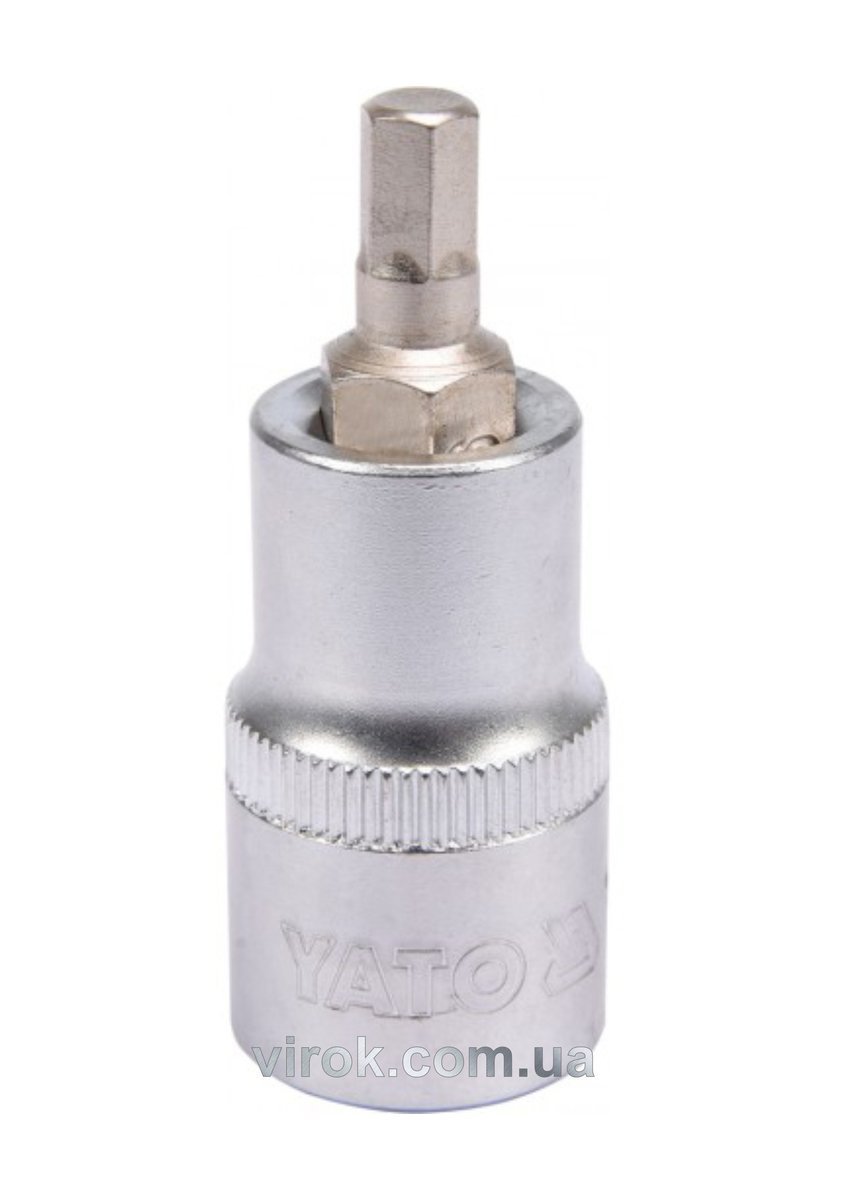 YATO Головка торцева з насадкою HEX YATO : квадрат 1/2". HEX M6, L= 55 мм  | YT-04382