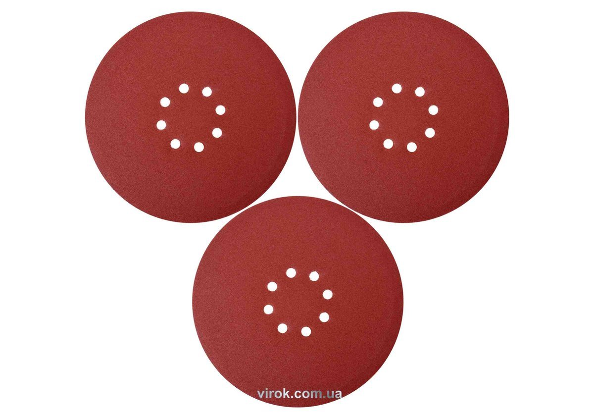 YATO Круг шліфувальний з наждачн. паперу з липучкою YATO: Ø=225мм, Р60, до YT-82340 і YT-82350, 3шт 