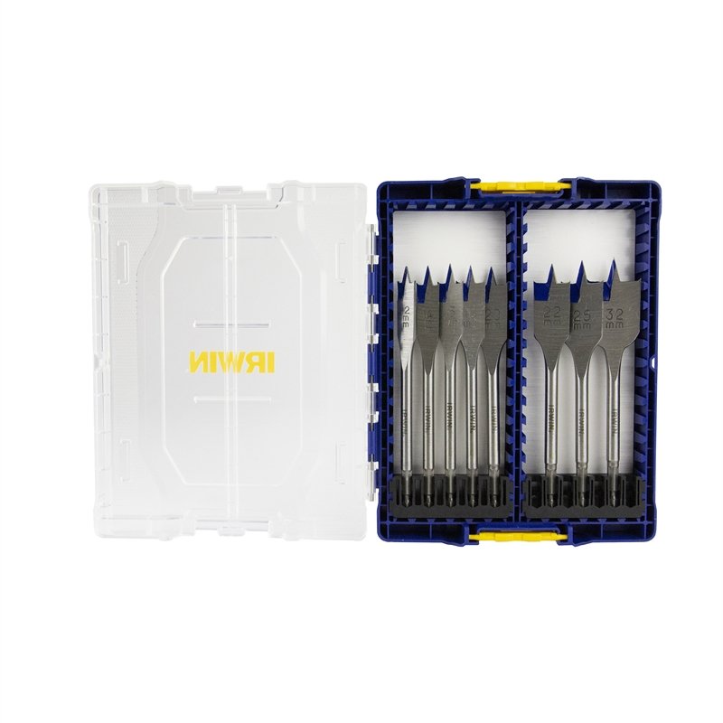 IRWIN Набор перьевых свёрл по дереву Blue Groove 4X в пл. кейсе, 8шт. : /12/14/16/18/20/22/25/32 мм,