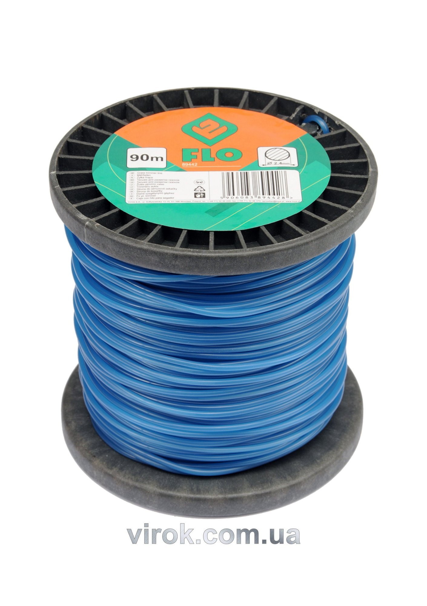 FLO Жилка для тримера квадратна 2,4 мм х 90 м  | 89452