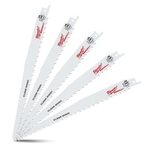 MILWAUKEE Полотно для шаб. пили , 230мм/ крок зуба 4,2мм, (5шт), (деревина, пластик) | 48005016
