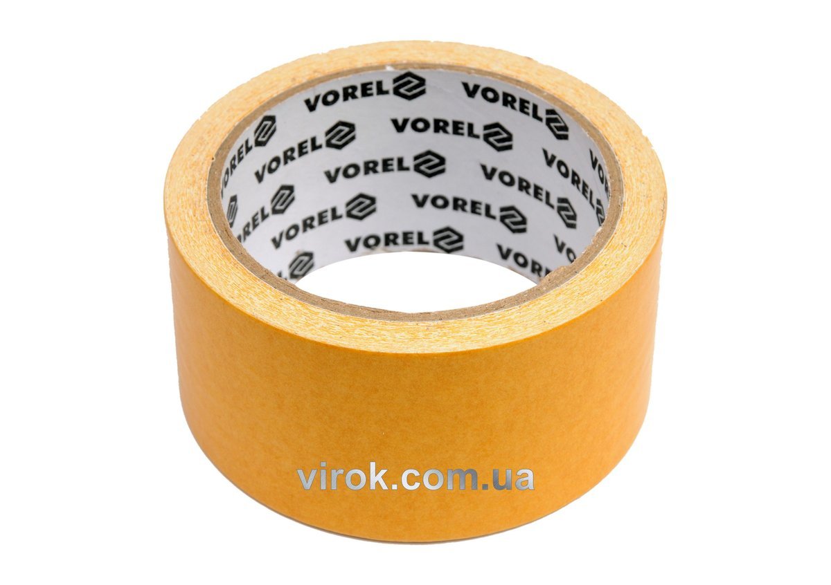 VOREL Стрічка самоклеюча армована 2-стороння, 50мм x 5м  | 75260