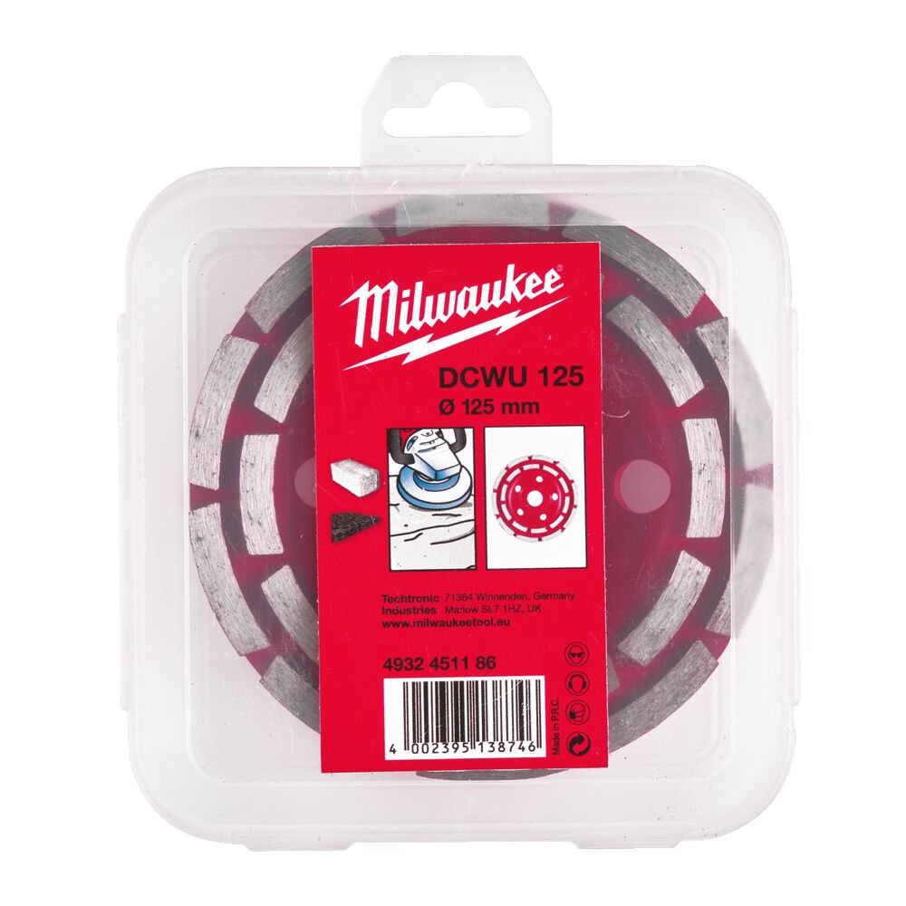 MILWAUKEE Чашка алмазна шліфувальнаDCWU 125, Ø125мм | 4932451186