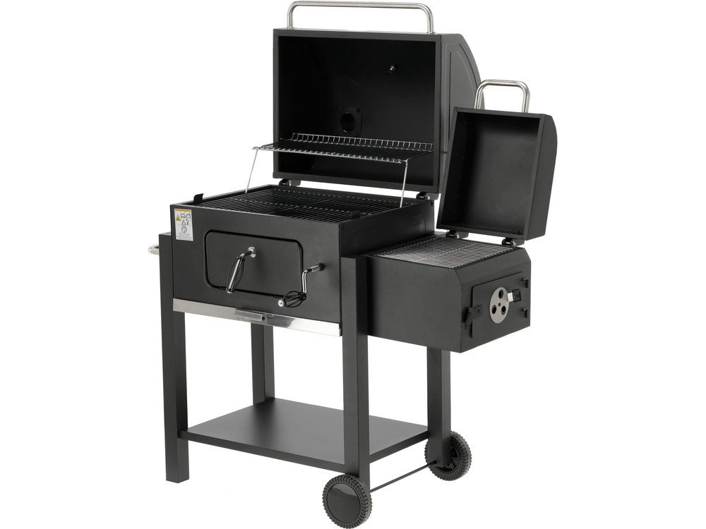 Барбекю вугільний з коптильнею LUND, решітка- 54,5x23,5 см, розмір - 112x62x121 см [1]