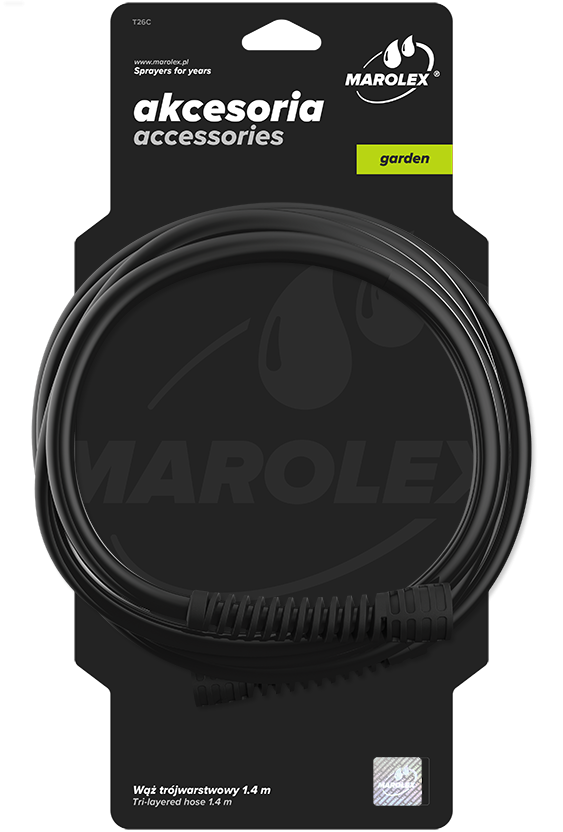 MAROLEX Шланг з гайками : 140 см (P097.064)(T26C)(hobby,profession,profession+,titan,movi,x-line) | 