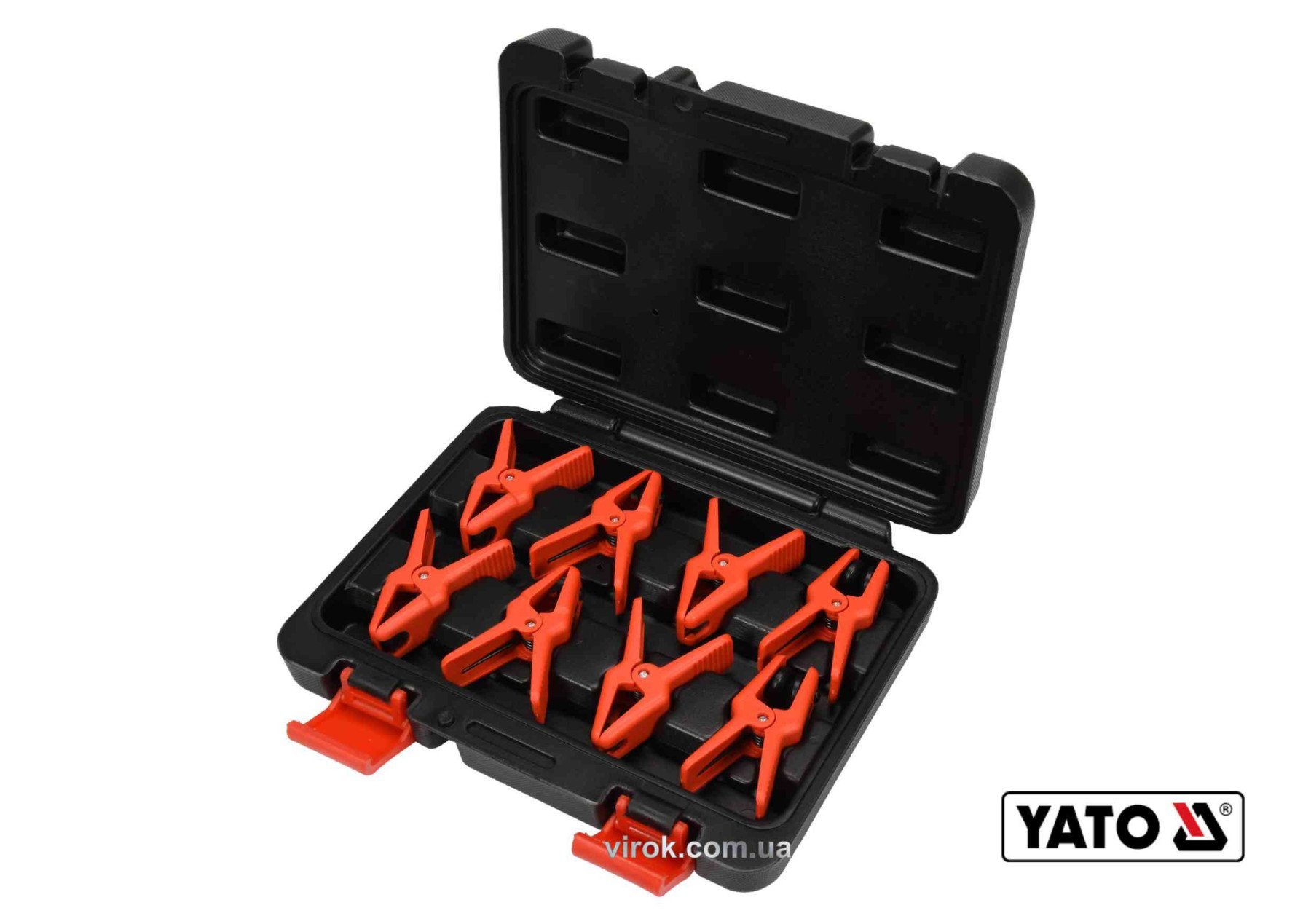 YATO Затискачі для металевих проводів YATO : 8 шт + кейс  | YT-08391