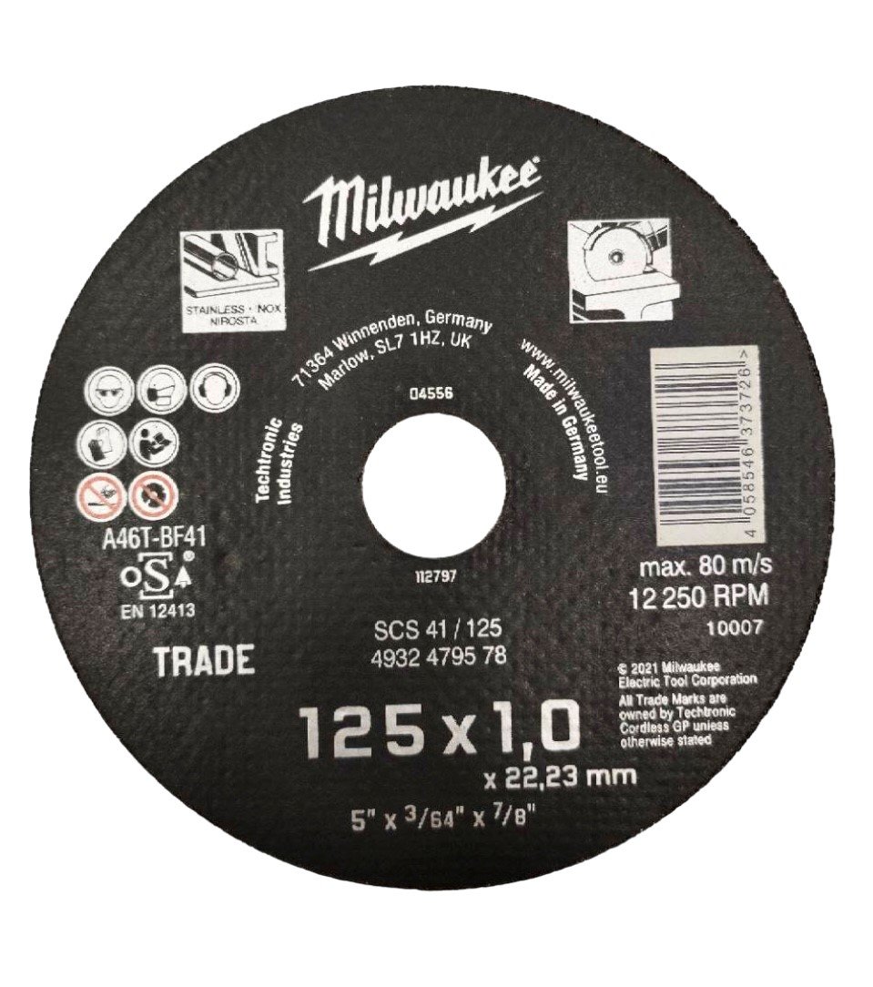 Milwaukee Отрезной диск SCS 41/125х1  (1 шт) // 4932479578