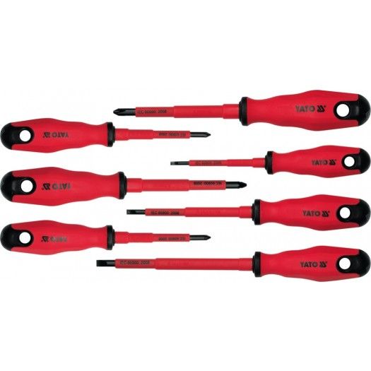 YATO Набір викруток діелектричних ізольованих YATO до 1000 V. 7 шт.  | YT-2828