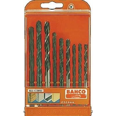 BAHCO 466-COMBI Набор сверл 5,6,8 мм; 3 шт. по дереву; 3 шт. по металлу; 3 шт. по бетону.