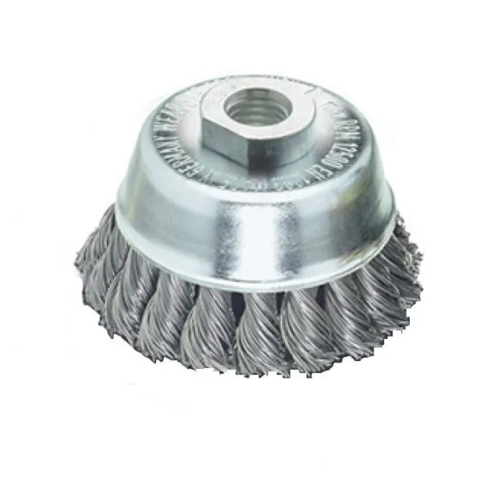 Щетка чашечная 75хМ14х2.0, ст. проволока 0.5 мм, Z20 жгутов, без стопорного кольца LESSMANN