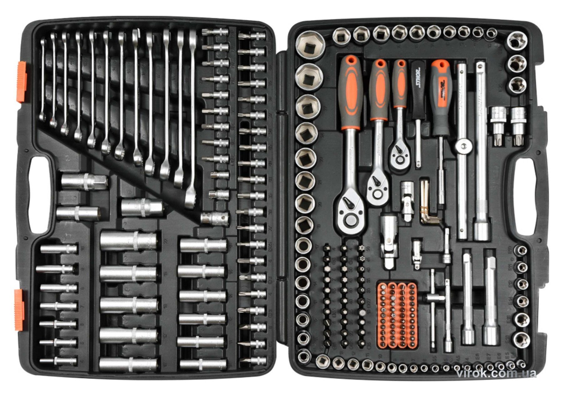 STHOR Набір головок торцевих, насадок : квадрат 1/2" з інструментами  | 58691