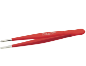 Пінцет з ручками покритими пластмасою NWS l= 145 мм, наконечники прямі зубчаті