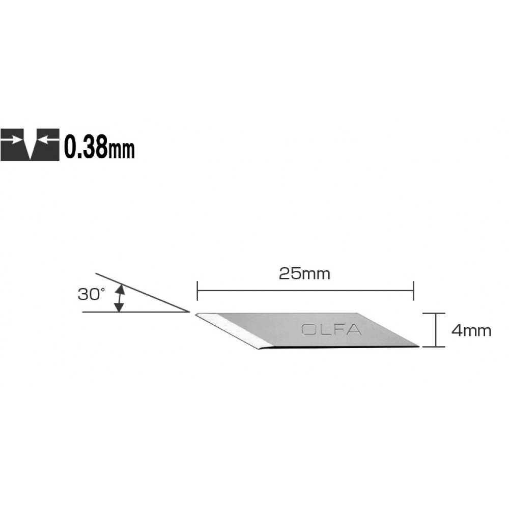 Лезвие OLFA KB-5/30B блистер лезвий 30 шт + игла 20х1,6 мм для AK-5 (548510) (вместо C350101)