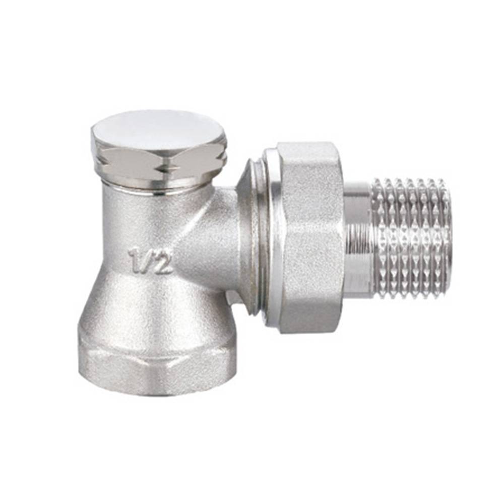 Кран латунний вентильний для підключення радіаторів кутовий нижній 3/4 Double-lin | 78-120