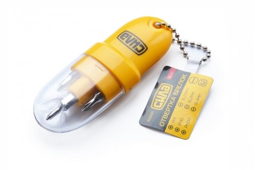 Отвертка Брелок CrV 6 бит СИЛА