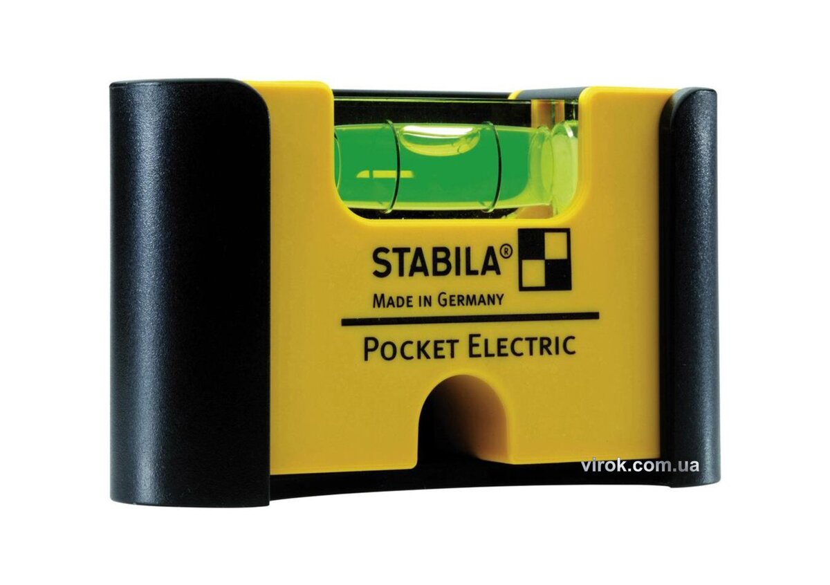 STABILA Рівень - міні Pocket Electric PRO для електриків магнітний, 1 капсула, кріп-чохол 7 х2 х4 см