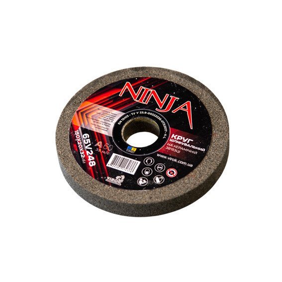 Круг для точила на керамічній зв'язці  NINJA 150х20х32 мм F60 ТМ VIROK, твердість K