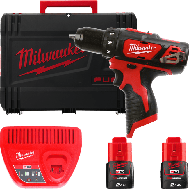 MILWAUKEE Дрель-шуруповерт M12 BDD-202X крут. мом. 30 Нм | 4933446040