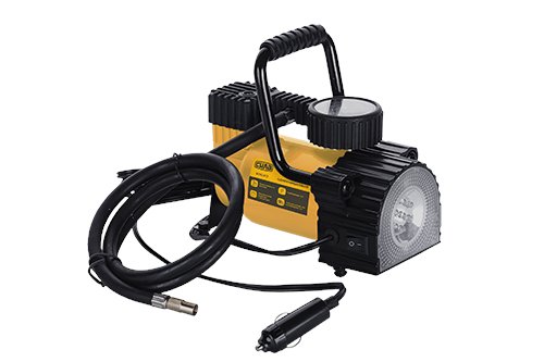 Компрессор автомобильный однопоршневой (35 л/мин 7Атм.) с фонарем СИЛА