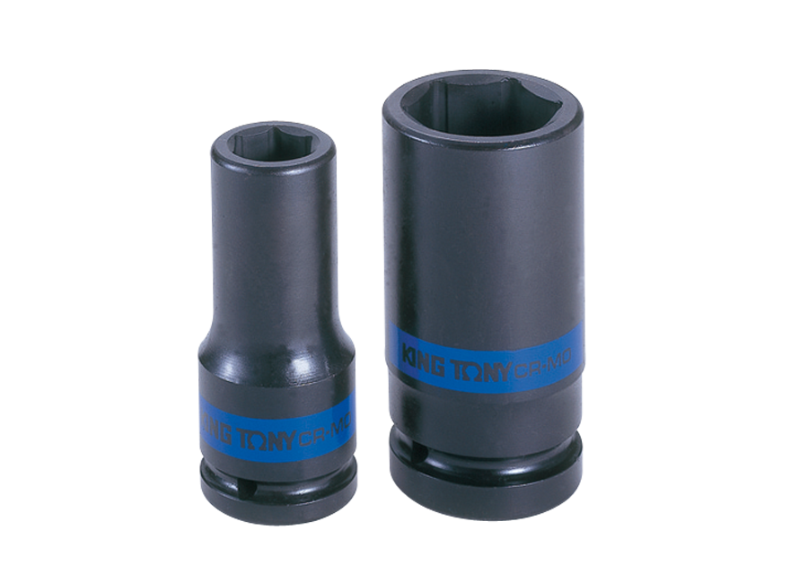 KING TONY Головка глубокая . 22мм, 3/4", 6-гр., тонкостенная, L=80мм, Cr-Mo | 693522M