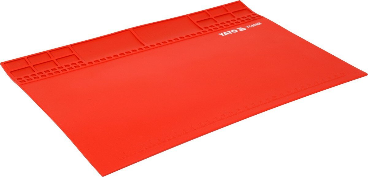 YATO Підстилка для паяння YATO з жаростійкого силікону до 500°С, 350х250х2 мм, магн стрічка 345х47мм