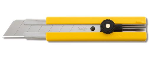 Нож OLFA H-1 с выдвижным лезвием, с резиновыми накладками, 25мм