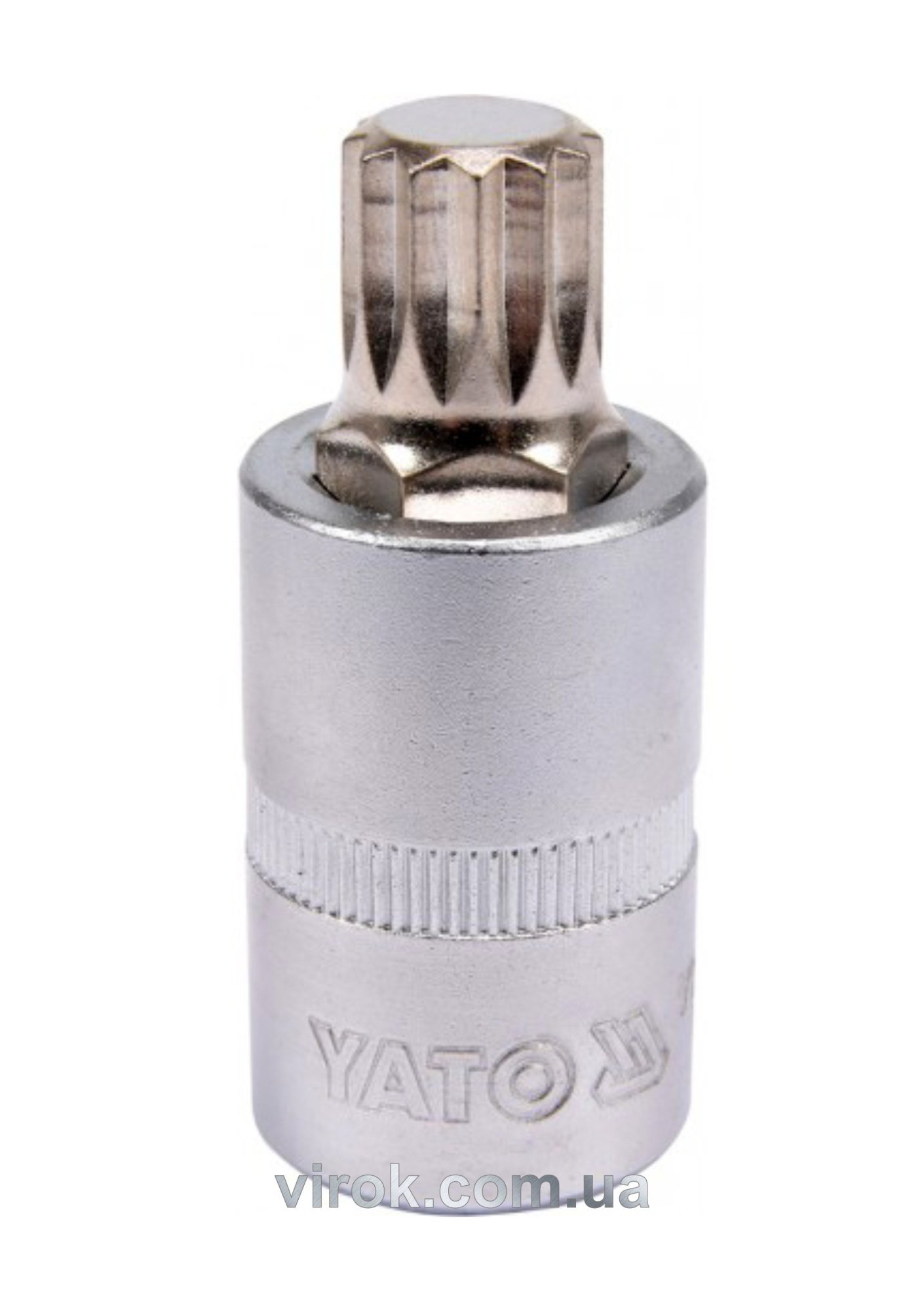 YATO Головка торцева до квадрату 1/2" YATO з насадкою "SPLINE" M14, L= 55 мм  | YT-04345