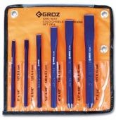 GROZ Набор зубил (125 x 6, 125 x 8, 140 x 10, 150 x 13, 163 x 16, 175 x 19) СHS/6/ST