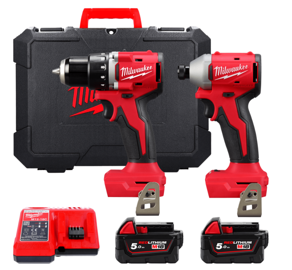 MILWAUKEE Набір інстр.акум., M18 BLCPP2B-502C (BLDDRC, BLIDRC, зар.пр., 2акум.Х5Аг, HDкейс)