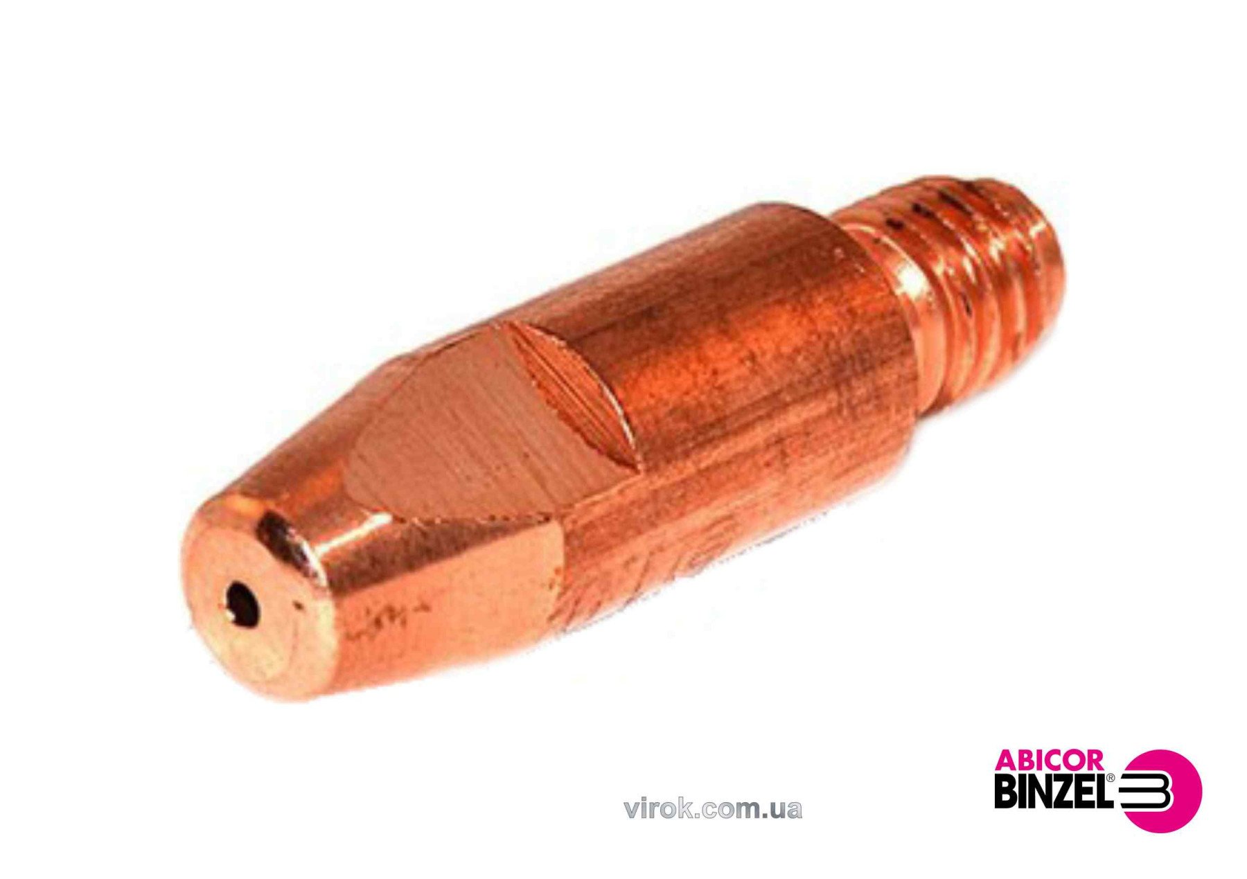 ABICOR BINZEL Накінечник зварювальний : E-Cu, M6 x 1.0 x 28 мм (D=8) | 140,0242
