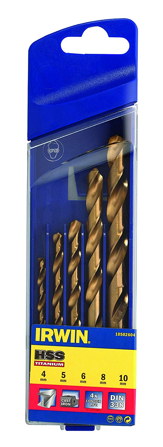 IRWIN Набор свёрл HSS PRO TITANIUM CASS 4/5/6/8/10 | 10502604