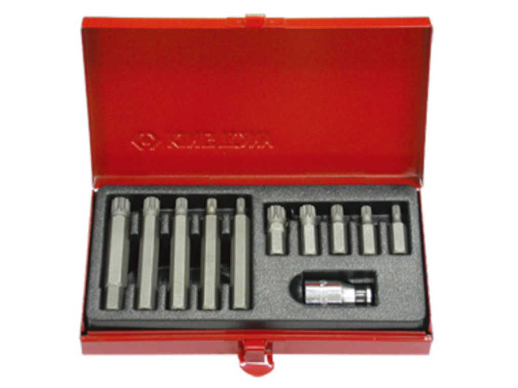 KING TONY Набор бит 11ед. хвостовик 10мм SPLINE 1/2" | 1011MQ