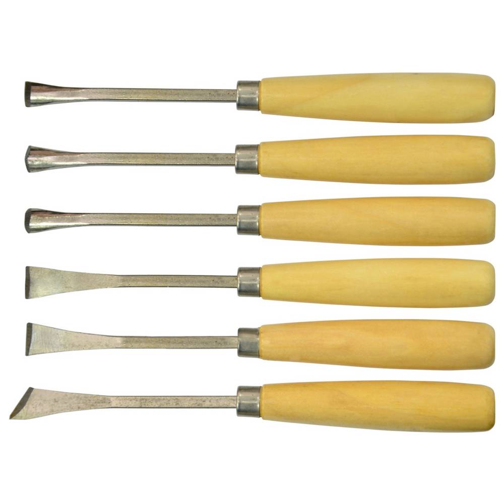 Набір фігурних стамесок для різьблення по дереву (6шт) Technics | 43-340