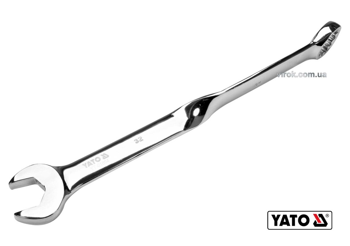 YATO Ключ ріжково-накидний, кручений 90° YATO : М= 32 x 435 мм, Cr-V  | YT-01864