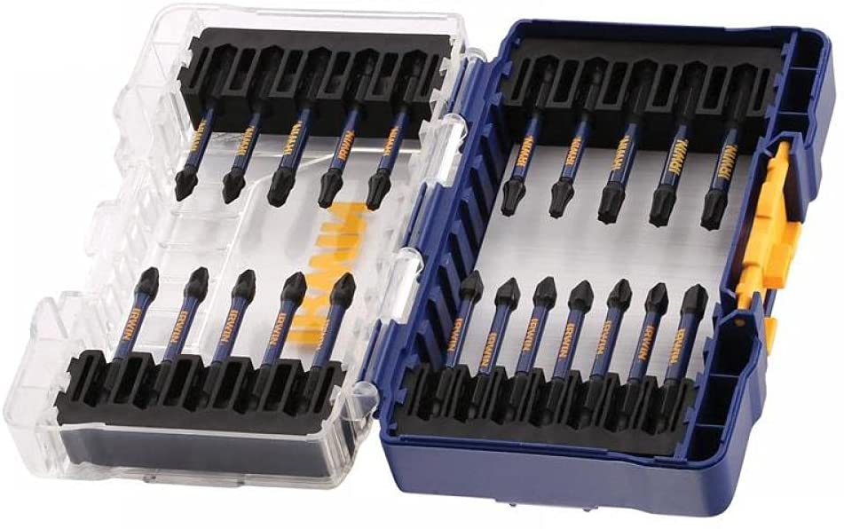 IRWIN Набор бит IMPACT PRO 22шт, 1/4" 57мм PH1x2/PH2x4/PH3x1/Pz1x2/Pz2x5/Pz3x1/T20x4/T30x3, | IW6062