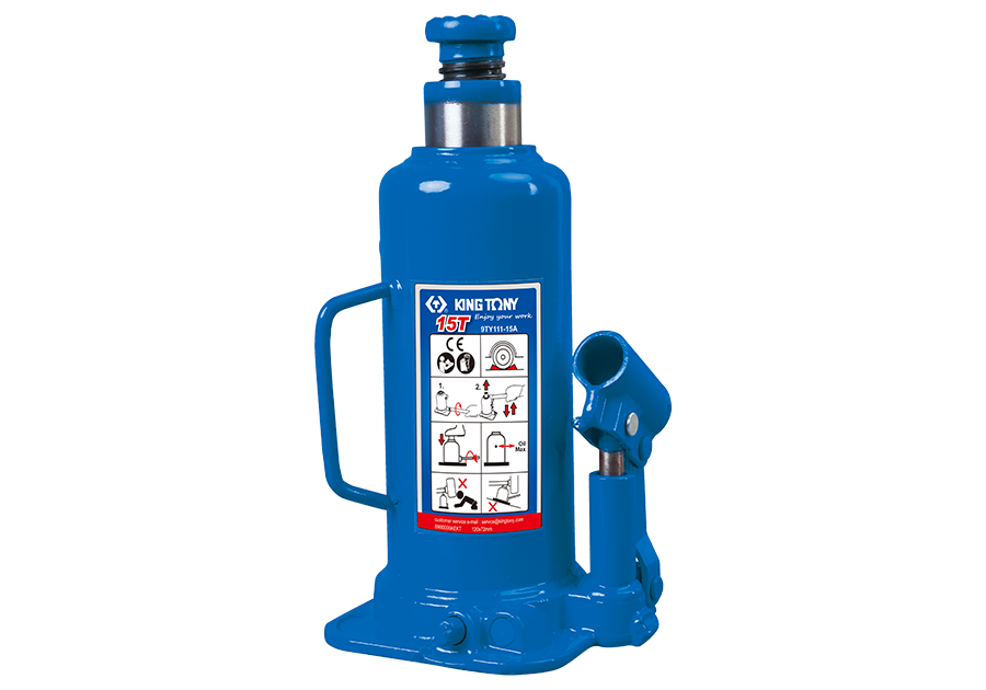 KING TONY Домкрат бутылочный 12 Тонн (230-465мм) | 9TY112-12A-B