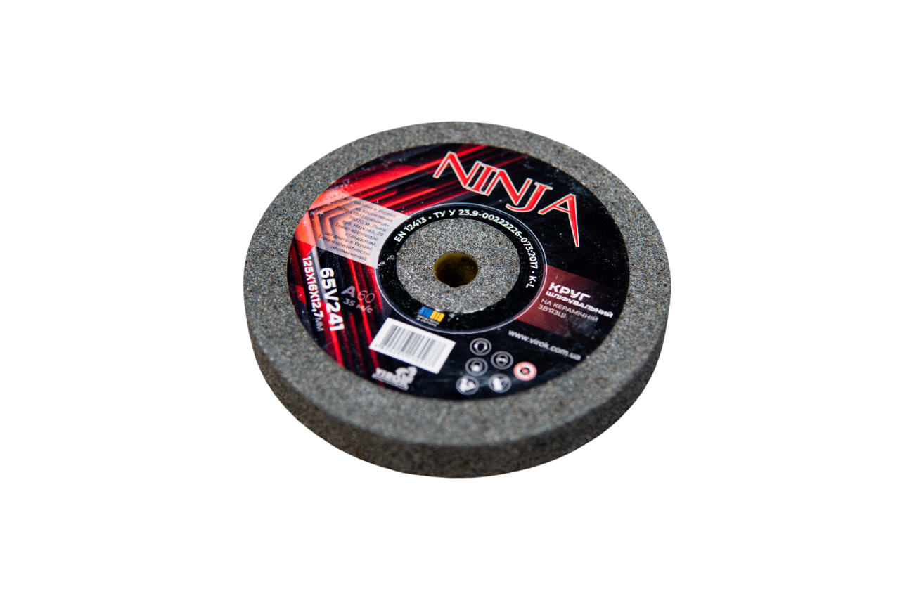 Круг для точила на керамічній зв'язці  NINJA 125х16х12,7 мм F60 ТМ VIROK, твердість L