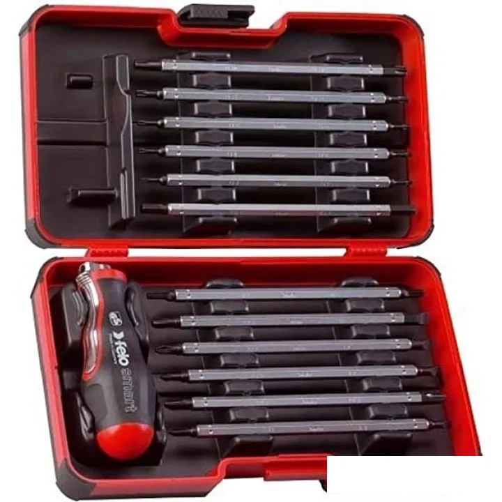 Набор отверток в чехле FELO ( ФЕЛО )-SMART Box SL. PH. Pz. Torx. SW + спецручка.