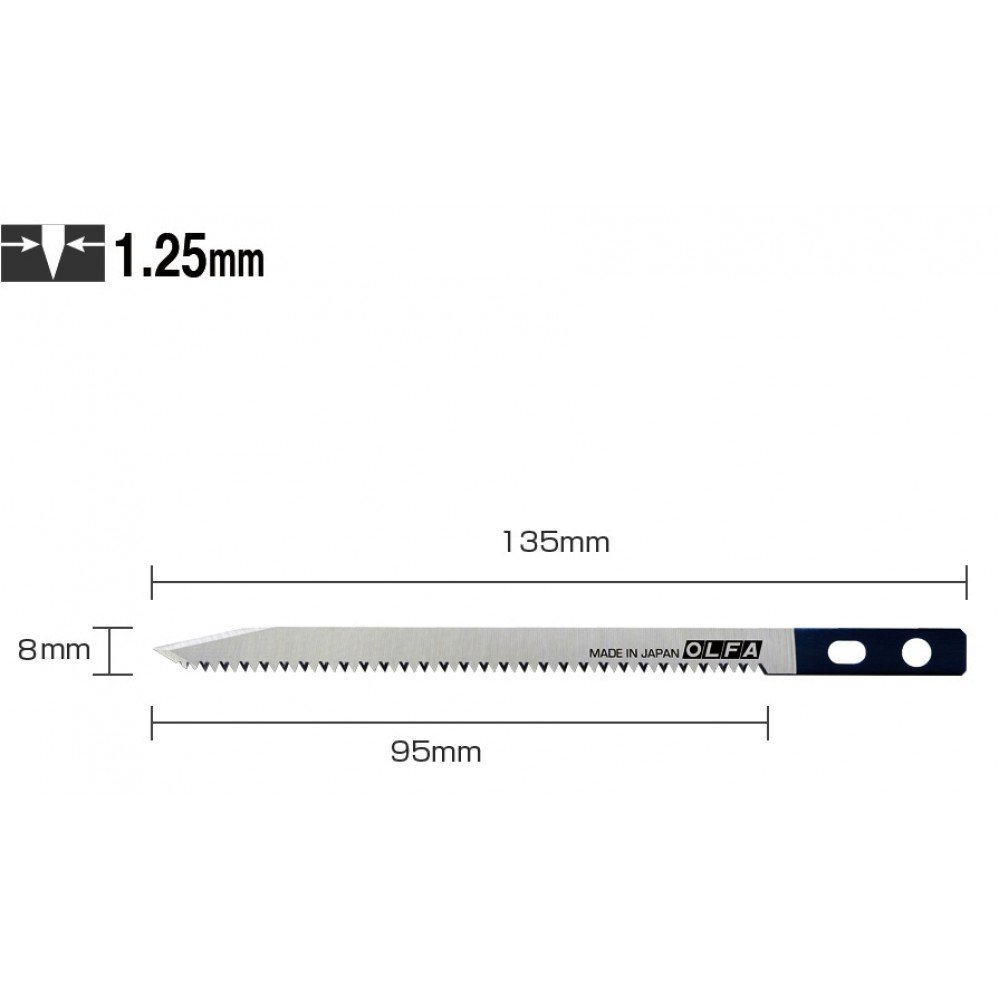 Лезвие OLFA ( ОЛФА ) SWB-5/1B пильное полотно 8x95x1.25мм. 1шт.