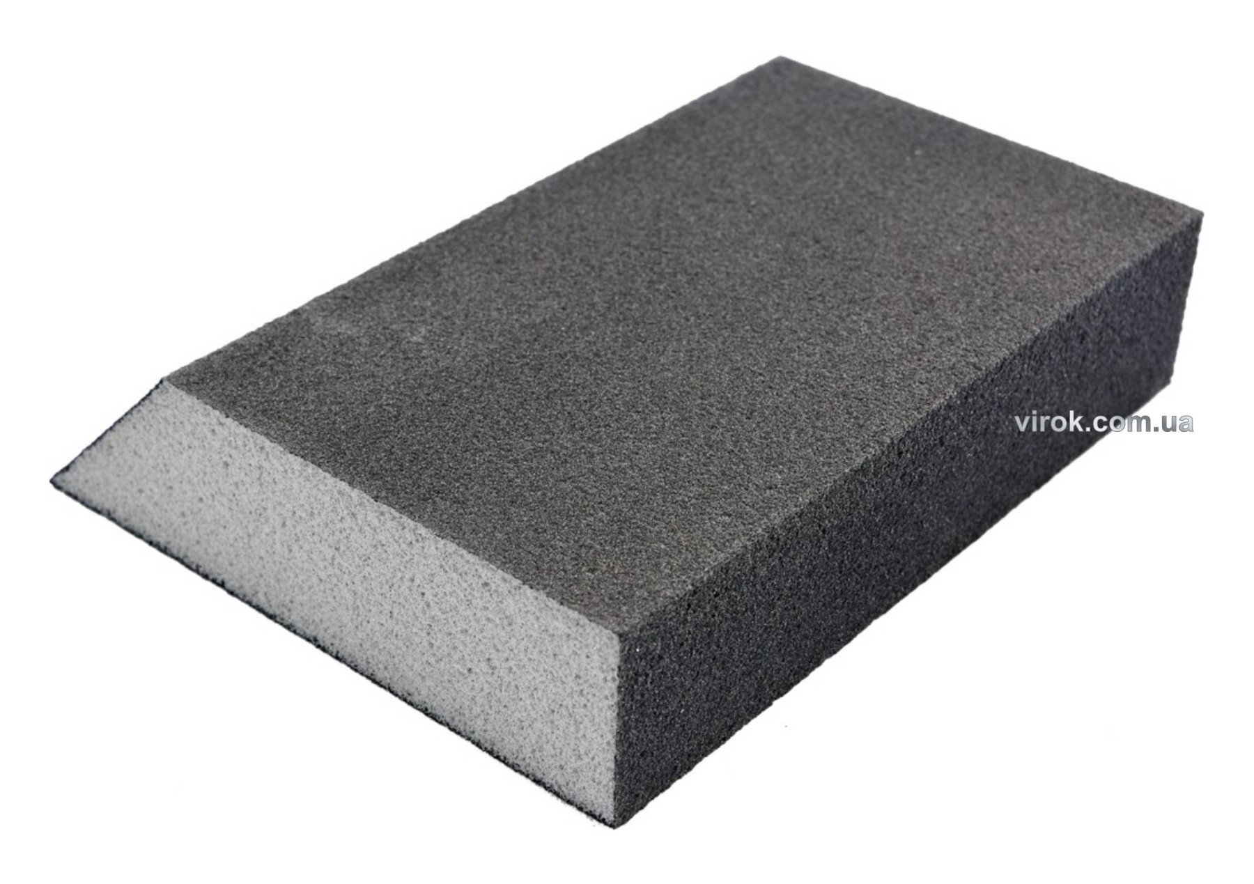 VOREL Губка шліфувальна трапецевидна : Р220, 125х 90х65 мм, h= 25 мм 4-стороння  | 08308