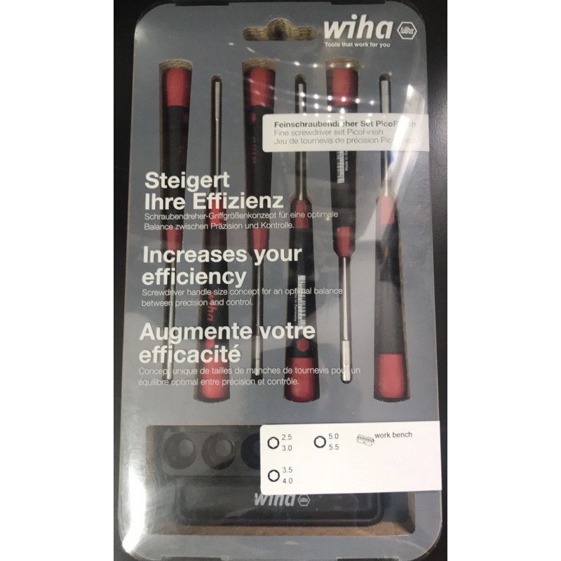 WIHA Набор торцевых отверток для винтов с внешним шестигранником HEX NUT PicoFinish Wiha 42994 | W42