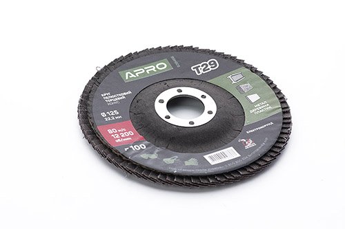 Круг лепестково-торцевой Р100 конус 125мм (Т29) (КЛТ) APRO